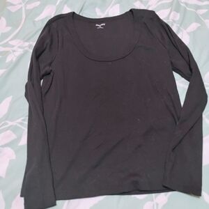 Old Navy Classic Black Long Sleeve Blouse